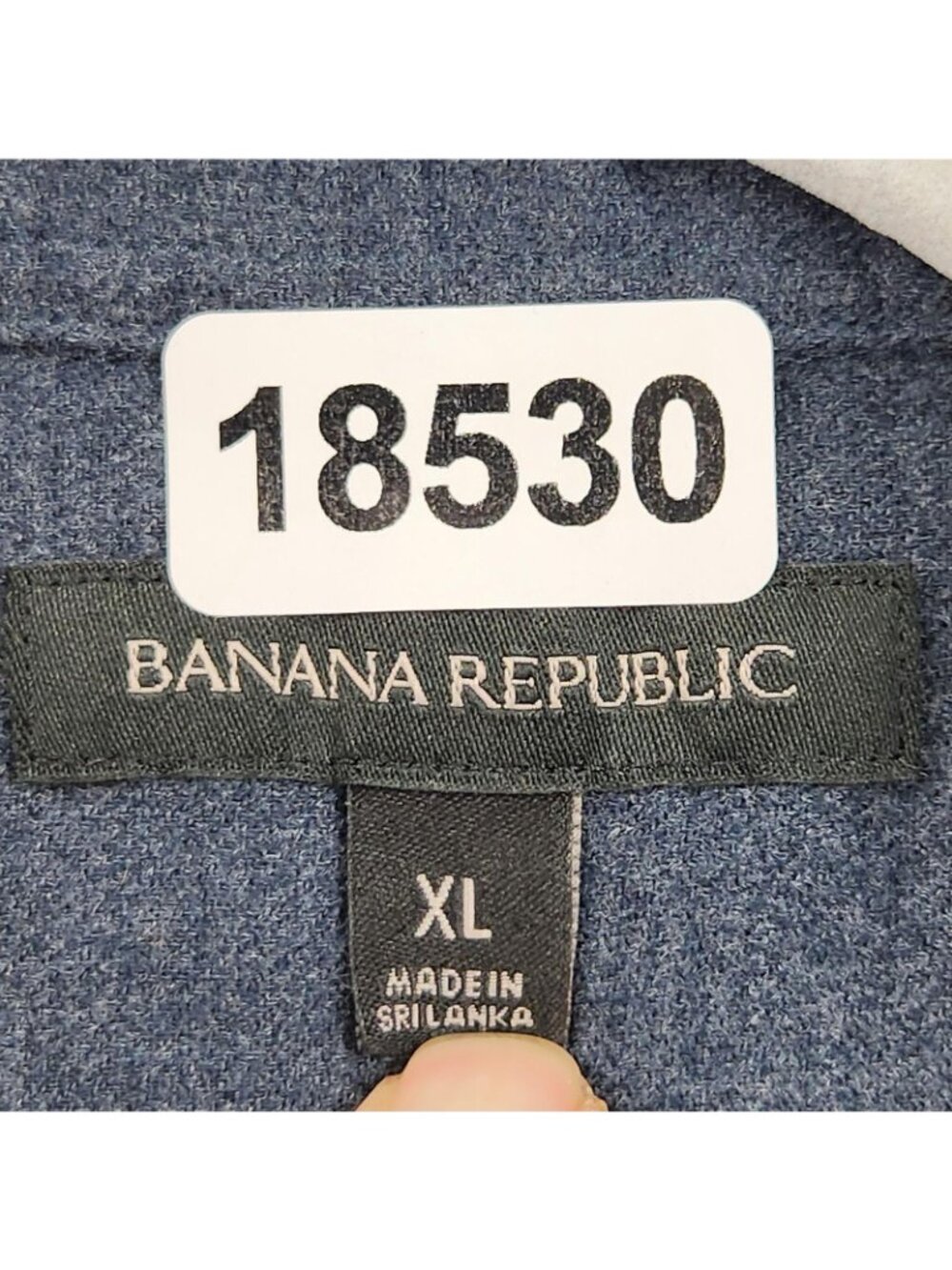 Banana Republic Shirt Mens XL Blue Flannel Button Front Long Sleeve Pockets - Picture 6 of 10